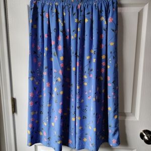 Vintage Leslie Fay vintage blue floral midi skirt women's size 16
